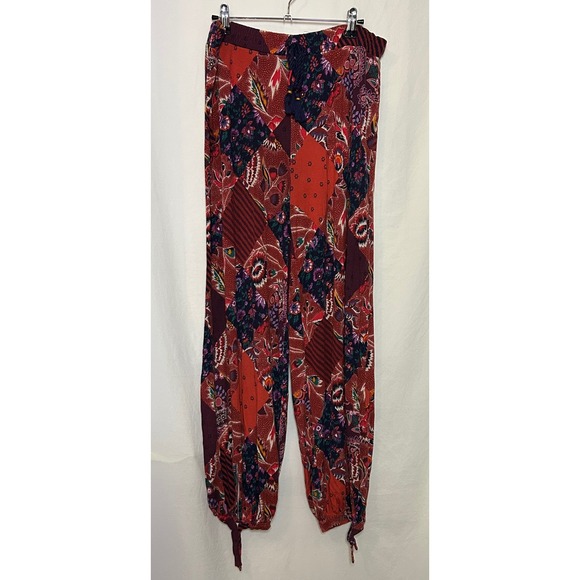 Anthropologie Pants - Anthropologie Patchwork Boho Floral Print Wide Leg Jogger Pants Women's Size‎ M